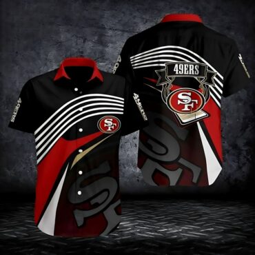 San Francisco 49ers Modern Waves Hawaiian Shirt