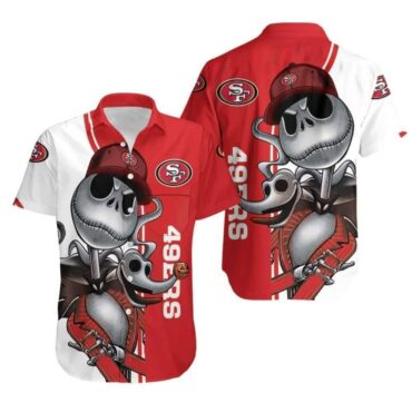 San Francisco 49ers Skellington And Zero Hawaiian Shirt