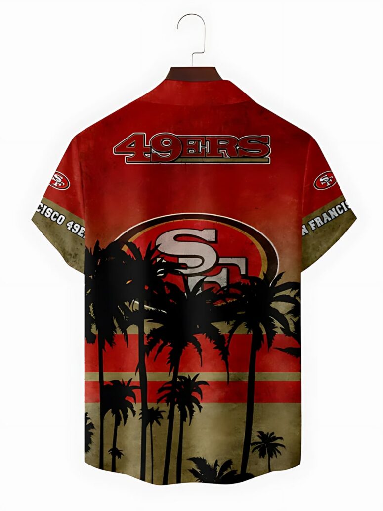 San Francisco 49ers Sunset Palms Tree Hawaiian Shirt