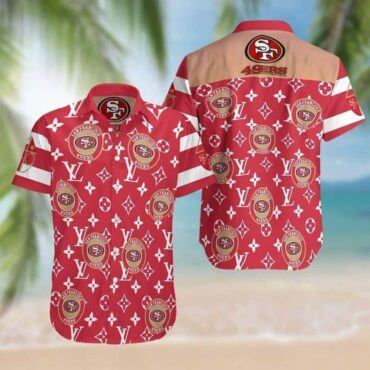 San Francisco 49ers Symbol Louis Vuitton Hawaiian Shirt