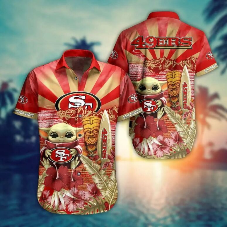 San Francisco 49ers Tiki Paradise Hawaiian Shirt