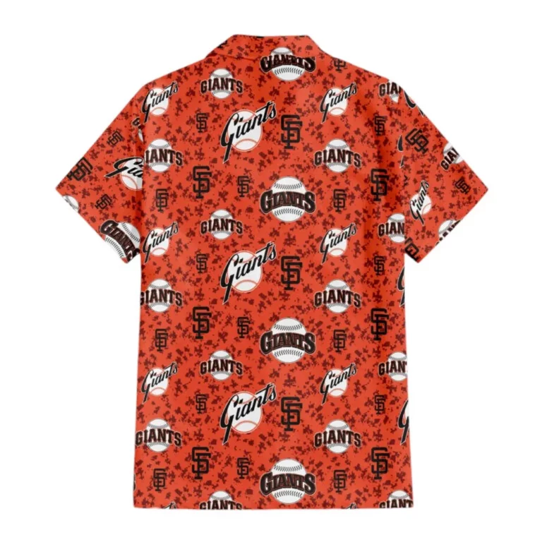 San Francisco Giants All-Over Logo Hawaiian Shirt