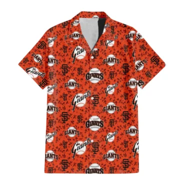 San Francisco Giants All-Over Logo Hawaiian Shirt