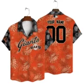 San Francisco Giants Custom Leaf Pattern Hawaiian Shirt - TeeAloha