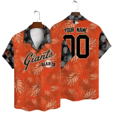 San Francisco Giants Custom Leaf Pattern Hawaiian Shirt