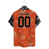 San Francisco Giants Custom Leaf Pattern Hawaiian Shirt Back - TeeAloha