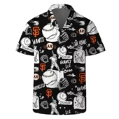 San Francisco Giants Doodle Baseball Hawaiian Shirt Front - TeeAloha