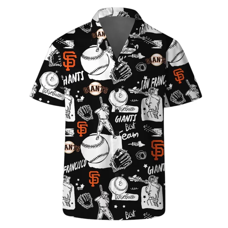 San Francisco Giants Doodle Baseball Hawaiian Shirt