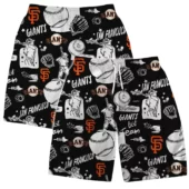 San Francisco Giants Doodle Baseball Hawaiian Short - TeeAloha