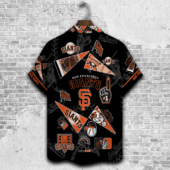 San Francisco Giants Fan Patch Collage Hawaiian Shirt Back - TeeAloha