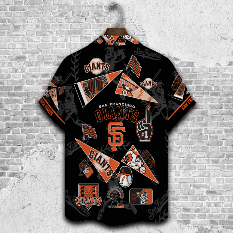 San Francisco Giants Fan Patch Collage Hawaiian Shirt