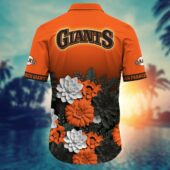 San Francisco Giants Floral Bloom Hawaiian Shirt Back - TeeAloha