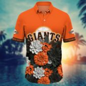 San Francisco Giants Floral Bloom Hawaiian Shirt Front - TeeAloha