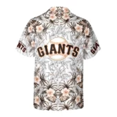 San Francisco Giants Floral Fade Hawaiian Shirt Back - TeeAloha