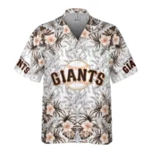 San Francisco Giants Floral Fade Hawaiian Shirt Front - TeeAloha