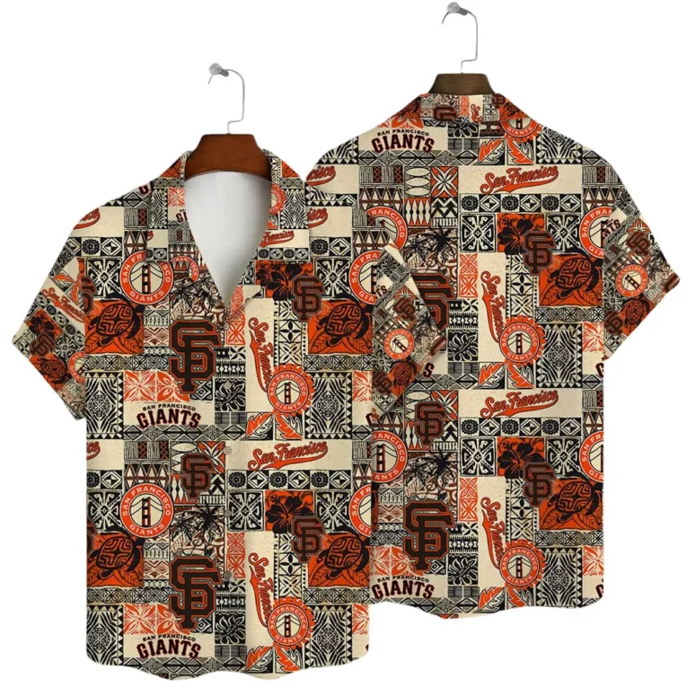 San Francisco Giants Heritage Patchwork Hawaiian Shirt