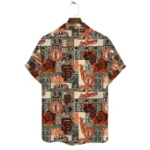 San Francisco Giants Heritage Patchwork Hawaiian Shirt Back - TeeAloha