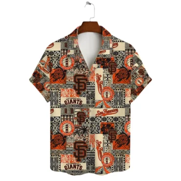 San Francisco Giants Heritage Patchwork Hawaiian Shirt