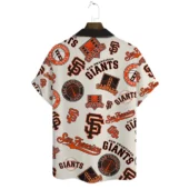 San Francisco Giants Icon Collage Hawaiian Shirt Back - TeeAloha