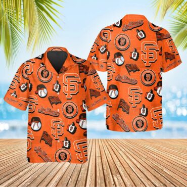 San Francisco Giants Iconic Logo Collage Hawaiian Shirt