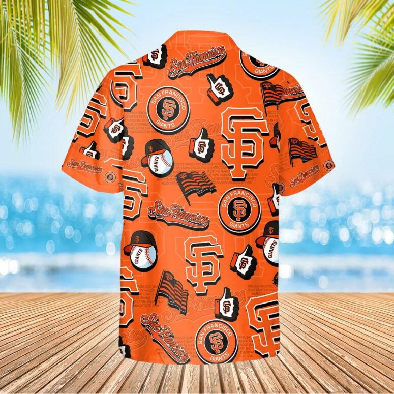 San Francisco Giants Iconic Logo Collage Hawaiian Shirt