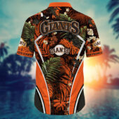 San Francisco Giants Jungle Floral Hawaiian Shirt Back - TeeAloha