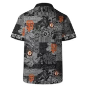 San Francisco Giants Patchwork Heritage Hawaiian Shirt Back - TeeAloha