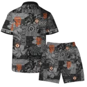 San Francisco Giants Patchwork Heritage Hawaiian Shirt Back With Short - TeeAloha