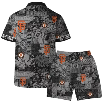 San Francisco Giants Patchwork Heritage Hawaiian Shirt