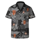 San Francisco Giants Patchwork Heritage Hawaiian Shirt Front - TeeAloha