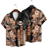 San Francisco Giants Patriot Floral Hawaiian Shirt - TeeAloha