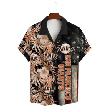 San Francisco Giants Patriot Floral Hawaiian Shirt