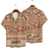 San Francisco Giants Retro Tribal Hawaiian Shirt - TeeAloha