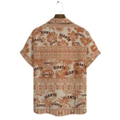 San Francisco Giants Retro Tribal Hawaiian Shirt Back - TeeAloha