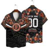 San Francisco Giants Tribal Floral Custom Hawaiian Shirt - TeeAloha