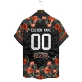 San Francisco Giants Tribal Floral Custom Hawaiian Shirt Back - TeeAloha