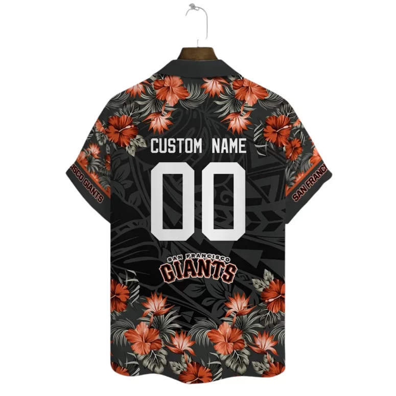 San Francisco Giants Tribal Floral Custom Hawaiian Shirt