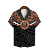 San Francisco Giants Tribal Floral Custom Hawaiian Shirt Front - TeeAloha