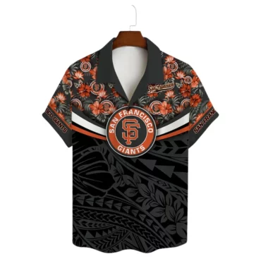 San Francisco Giants Tribal Floral Custom Hawaiian Shirt