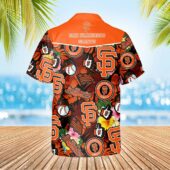 San Francisco Giants Tropical Logo Collage Hawaiian Shirt Back - TeeAloha