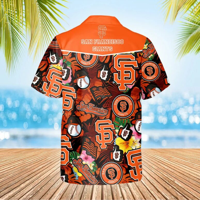 San Francisco Giants Tropical Logo Collage Hawaiian Shirt