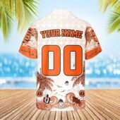 San Francisco Giants Tropical Palm Wave Hawaiian Shirt Mockup Back - TeeAloha