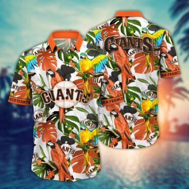 San Francisco Giants Tropical Parrot Hawaiian Shirt