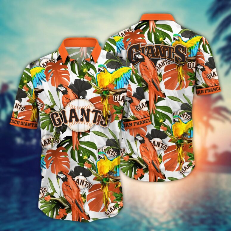 San Francisco Giants Tropical Parrot Hawaiian Shirt