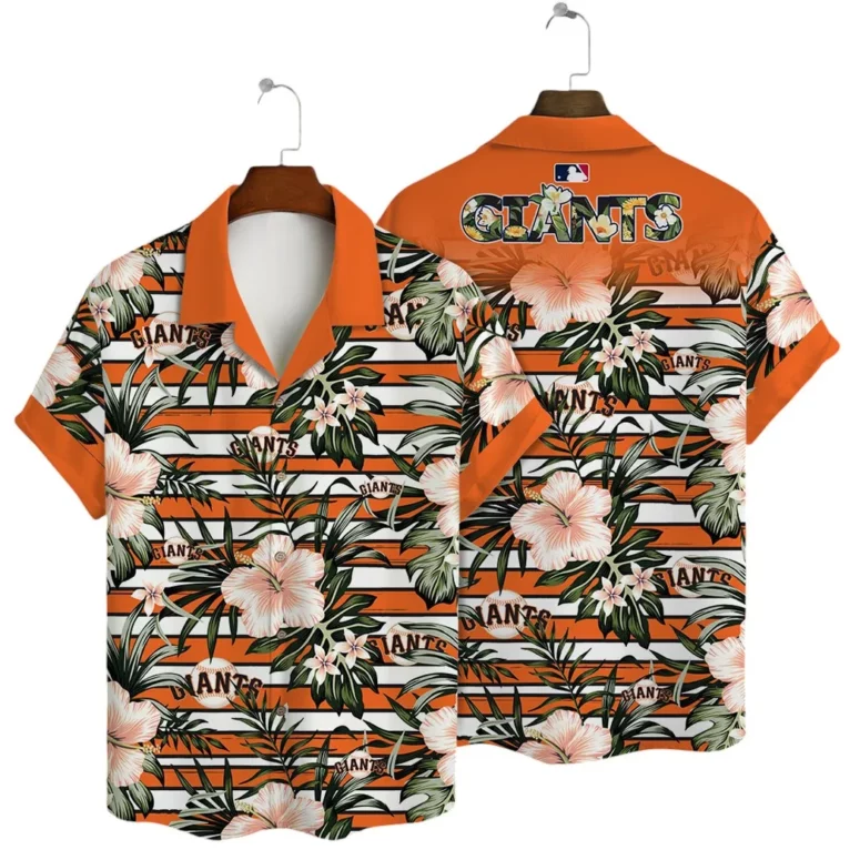 San Francisco Giants Tropical Stripe Hawaiian Shirt