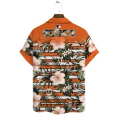 San Francisco Giants Tropical Stripe Hawaiian Shirt Back - TeeAloha