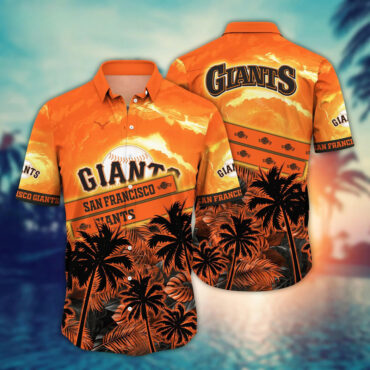 San Francisco Giants Tropical Sunset Hawaiian Shirt