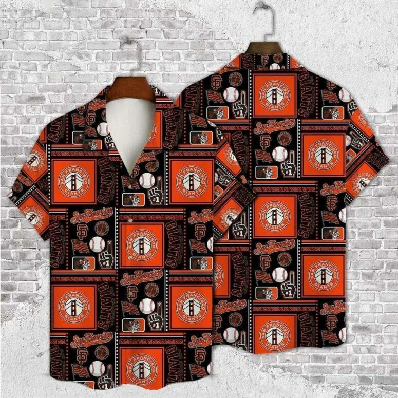 San Francisco Giants Vintage Grid Hawaiian Shirt