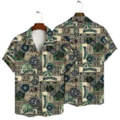 Seattle Mariners Aloha Waves Hawaiian Shirt - TeeAloha