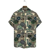 Seattle Mariners Aloha Waves Hawaiian Shirt Back - TeeAloha